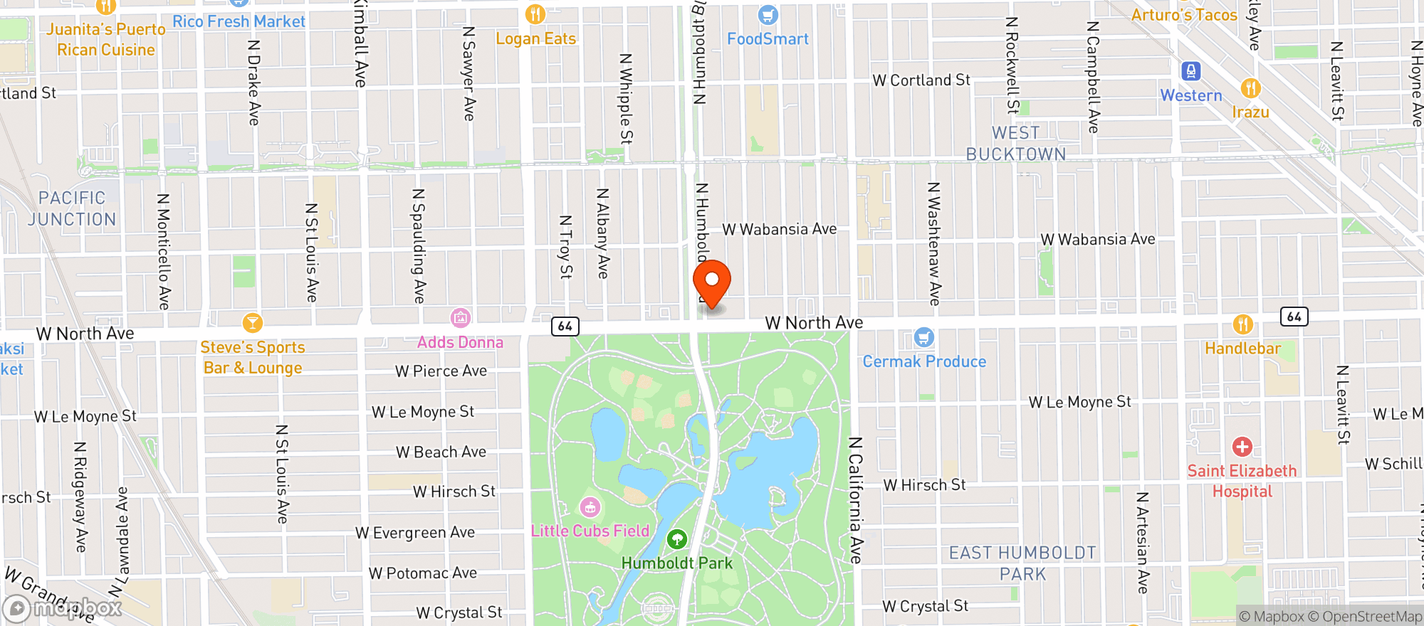 Map showing Humboldt Haus