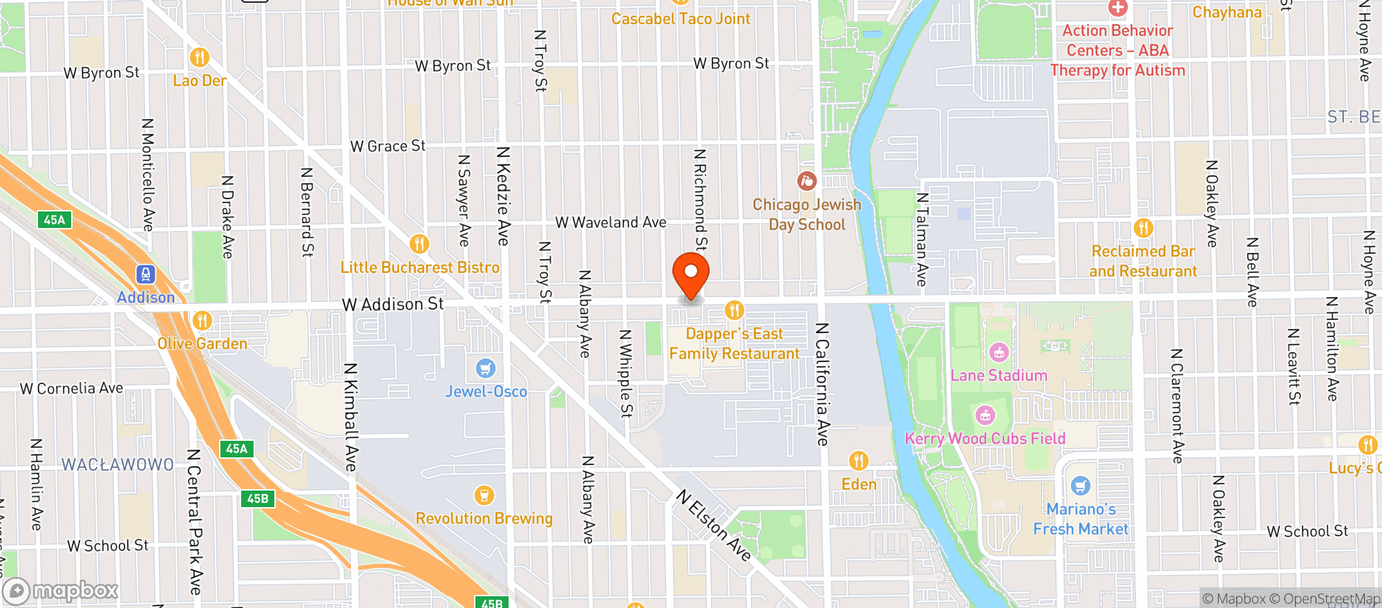Map showing Target Store