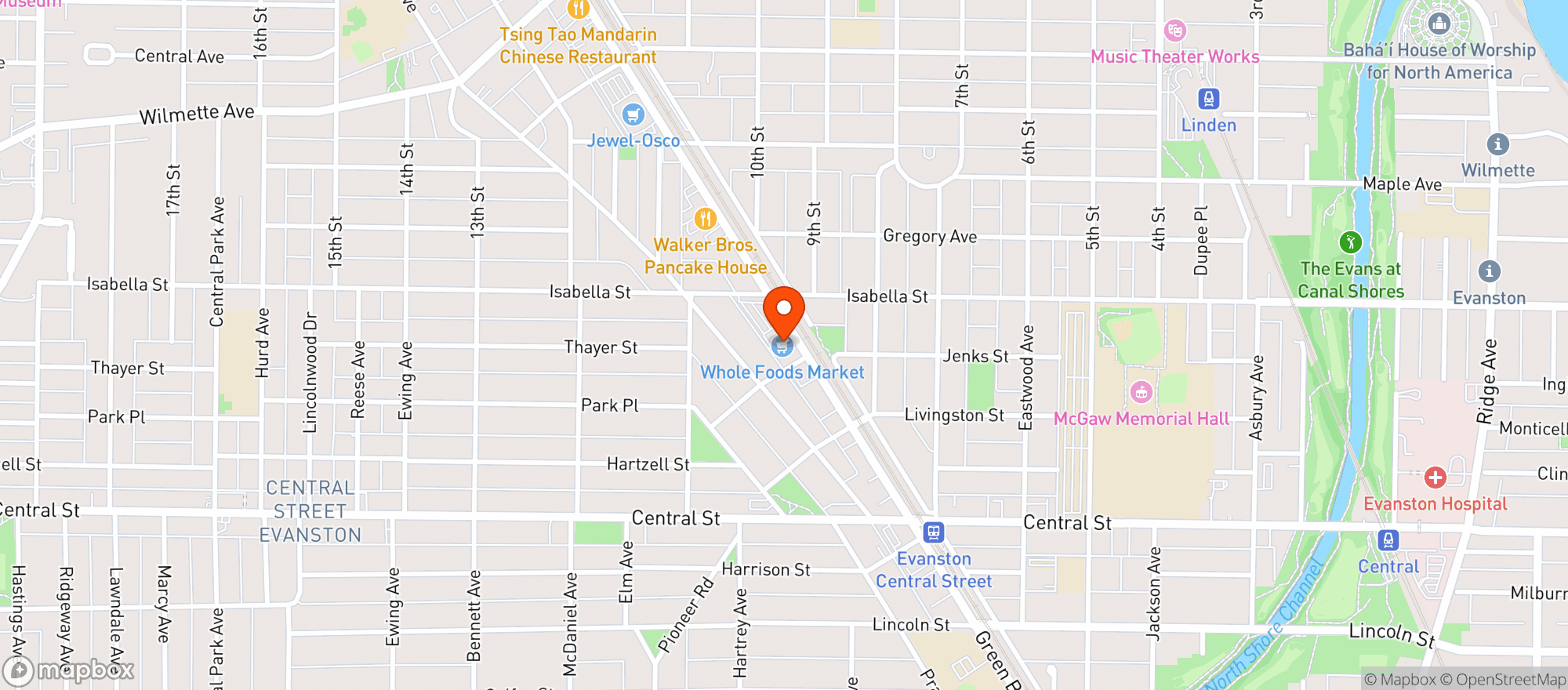 Map showing Whole Foods Market - Green Bay Store
