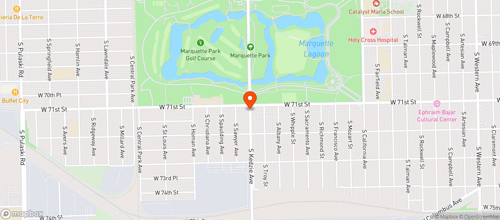 Map showing J J Peppers