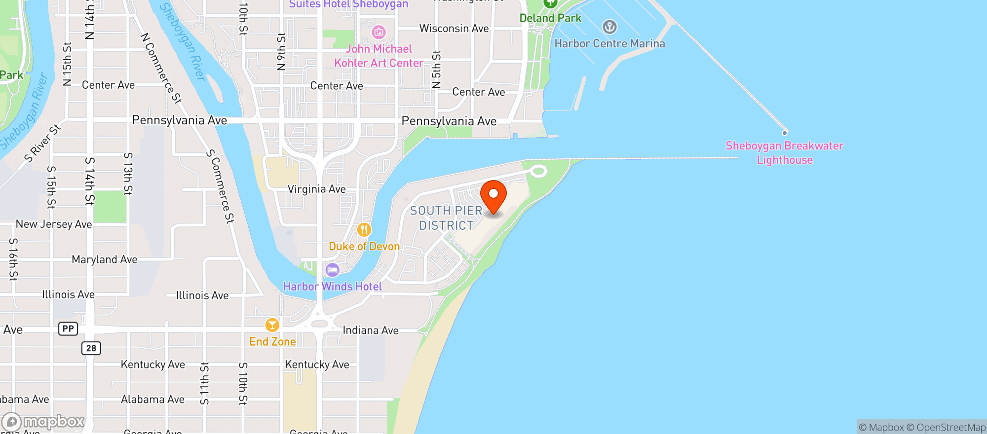 Map showing Reflections Spa & Salon