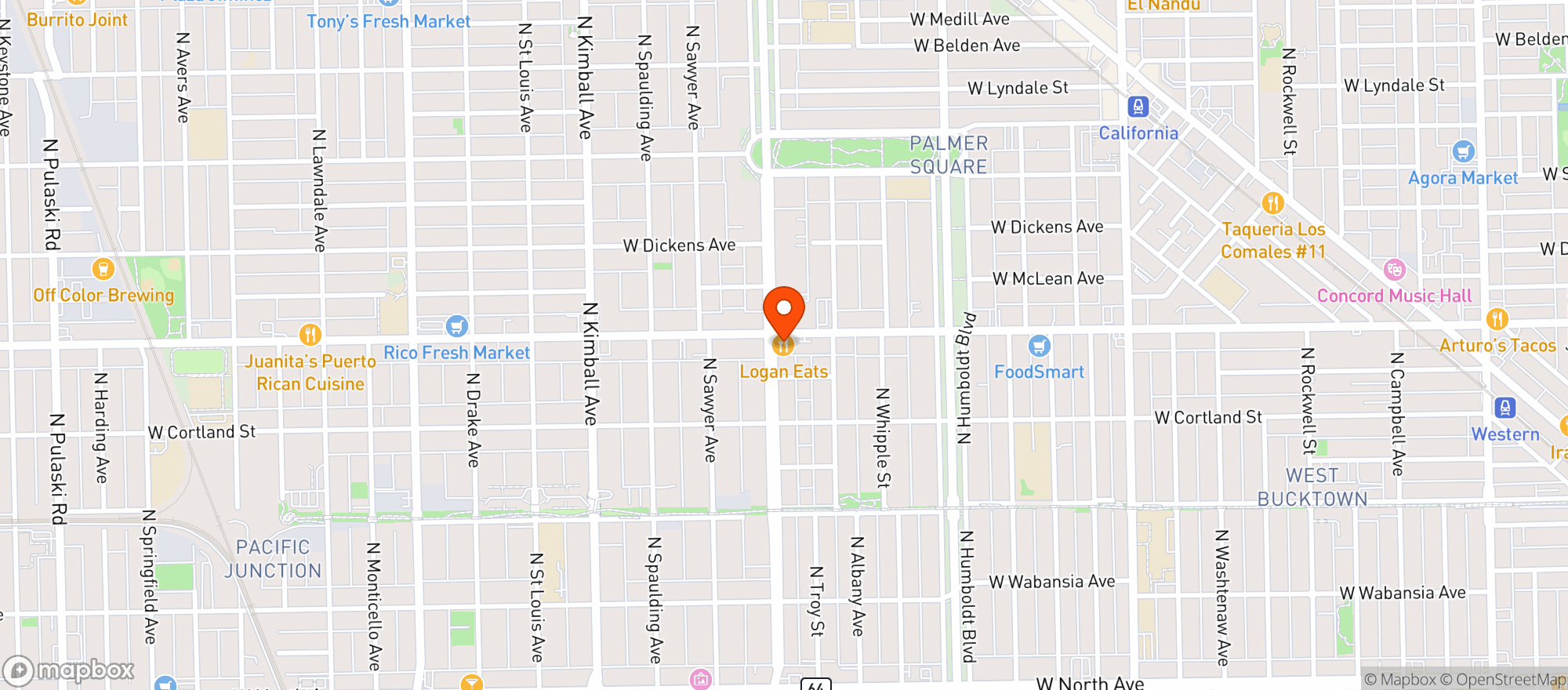Map showing Zs Smoke Shop