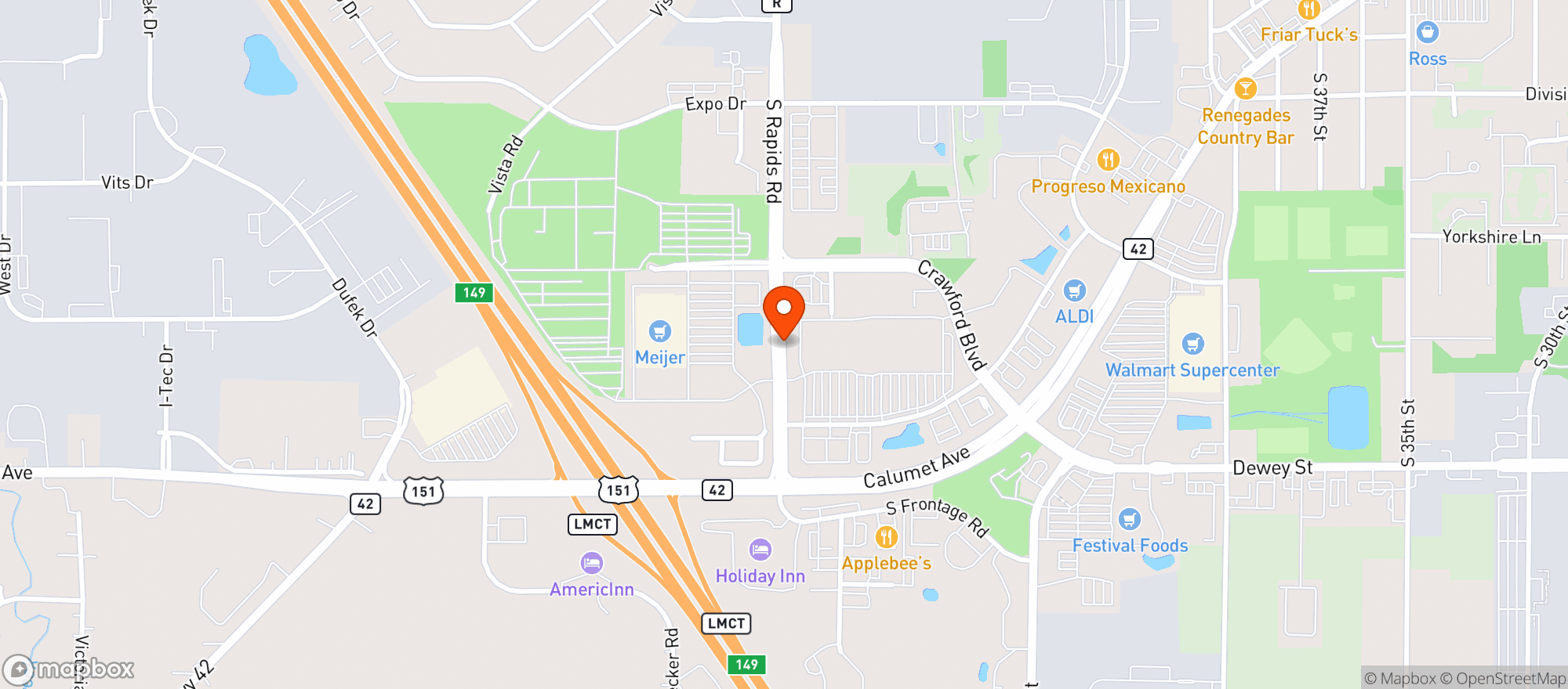 Map showing Meijer