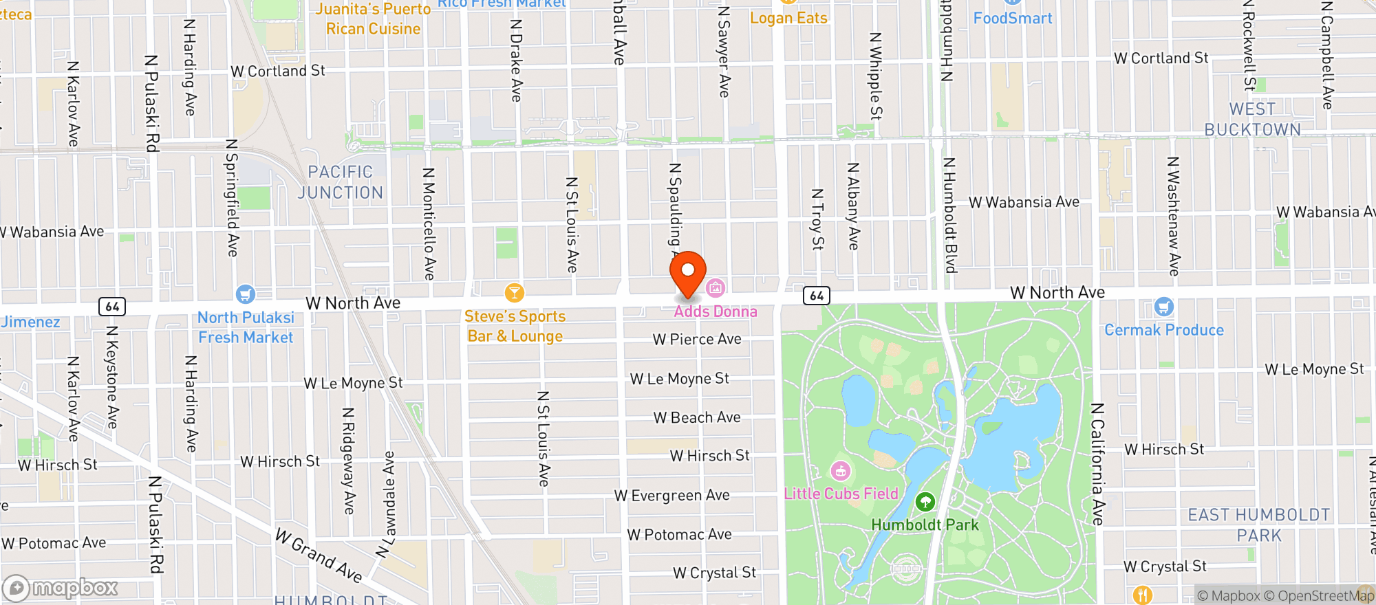 Map showing Foremost Liquors