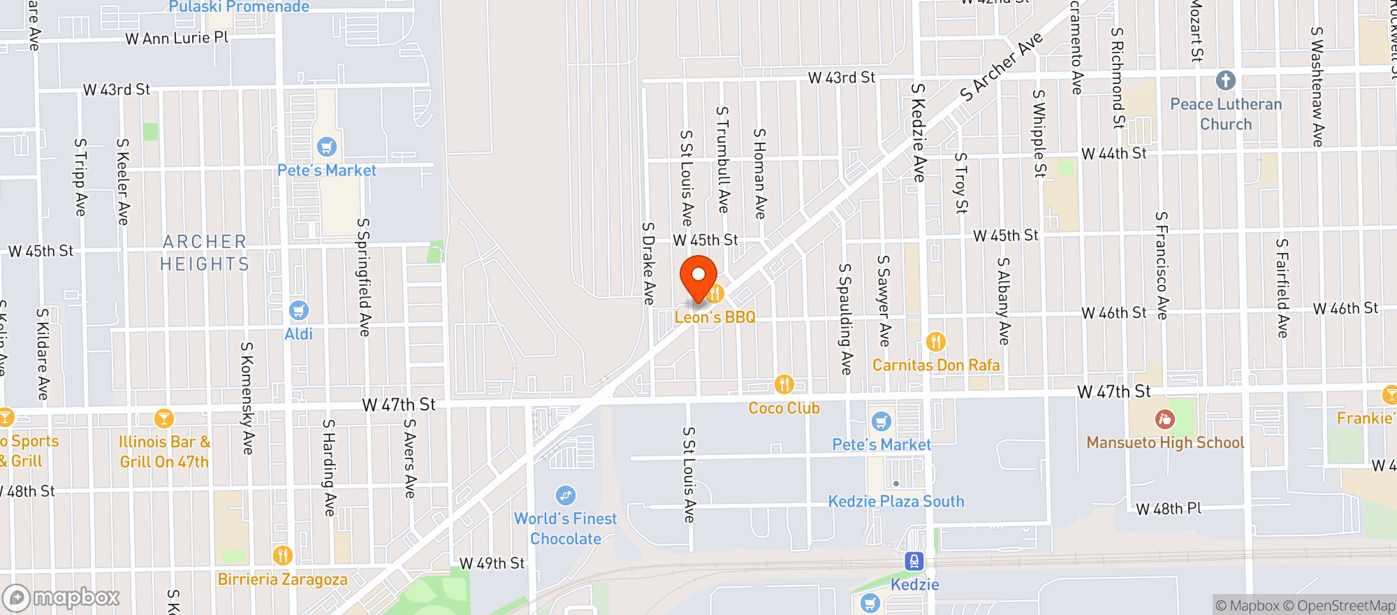 Map showing Maribis - Chicago