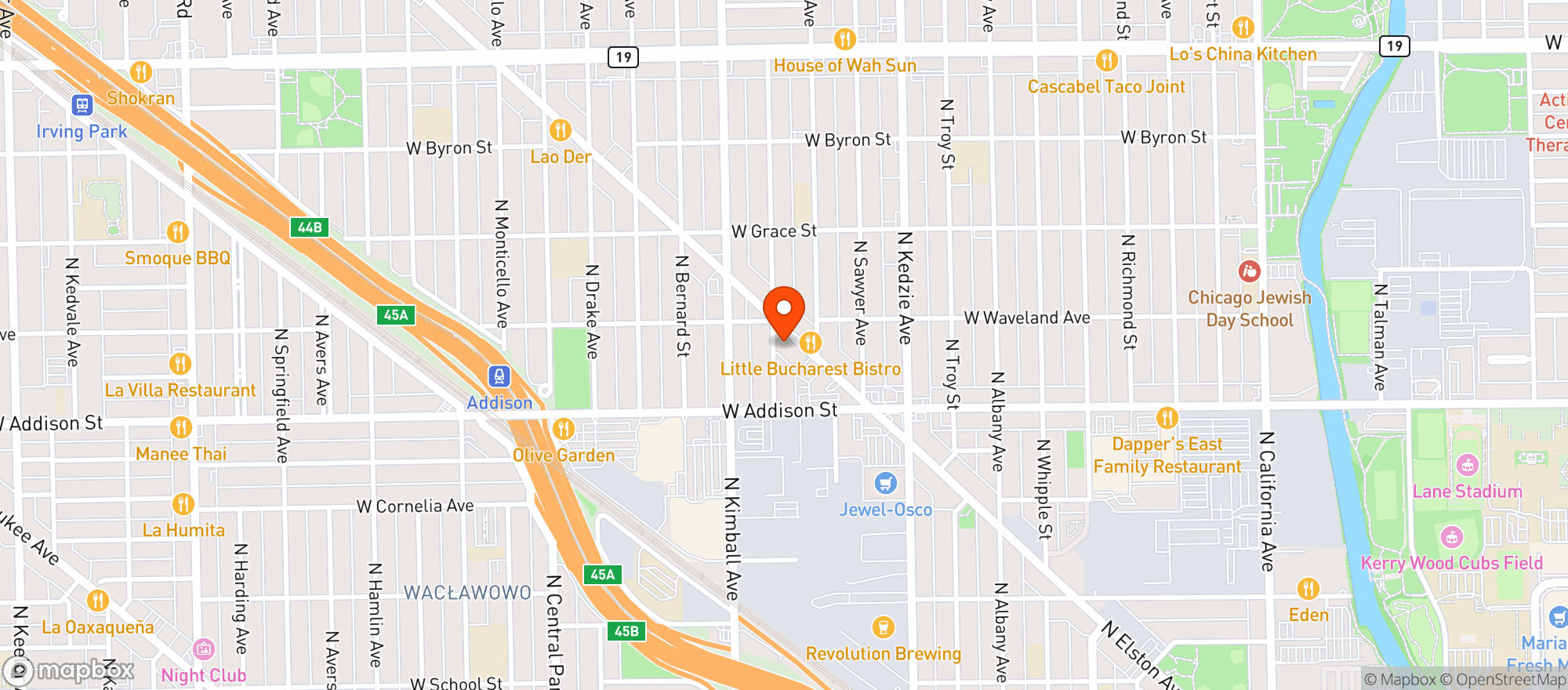 Map showing Capones Liquor & Food
