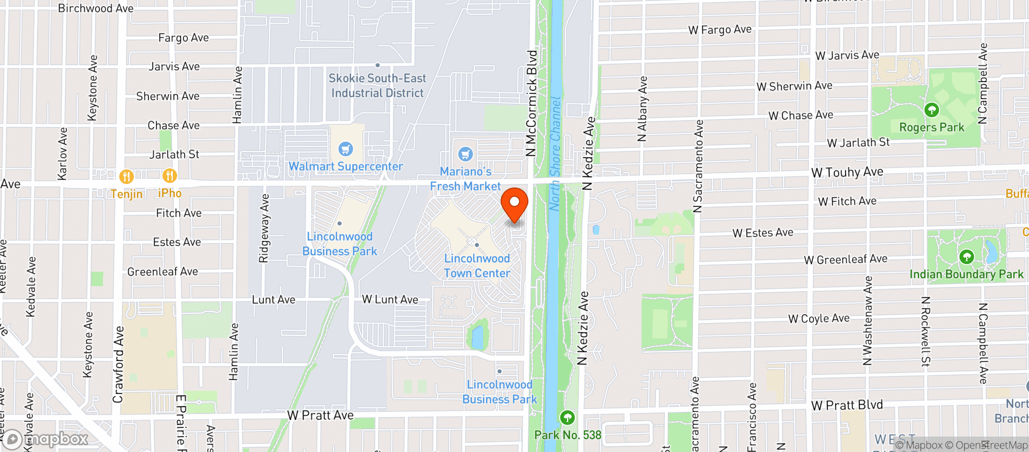 Map showing Vitamin Shoppe - Lincolnwood