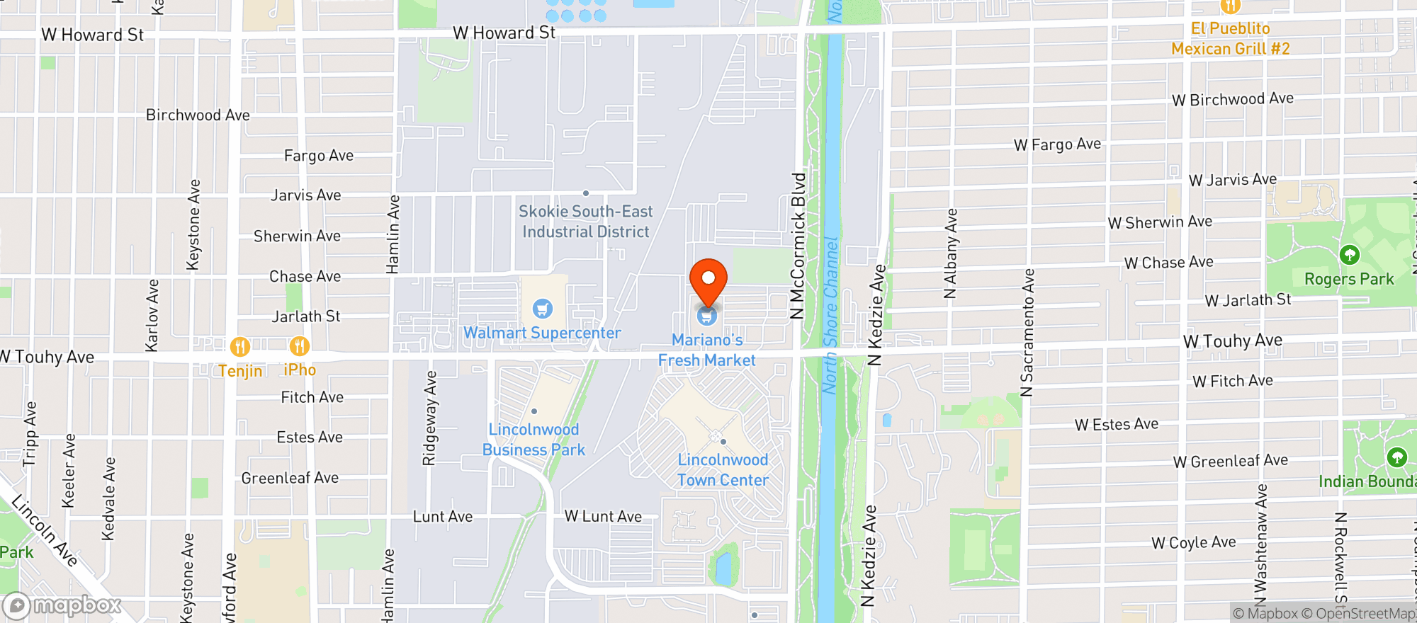Map showing Mariano's