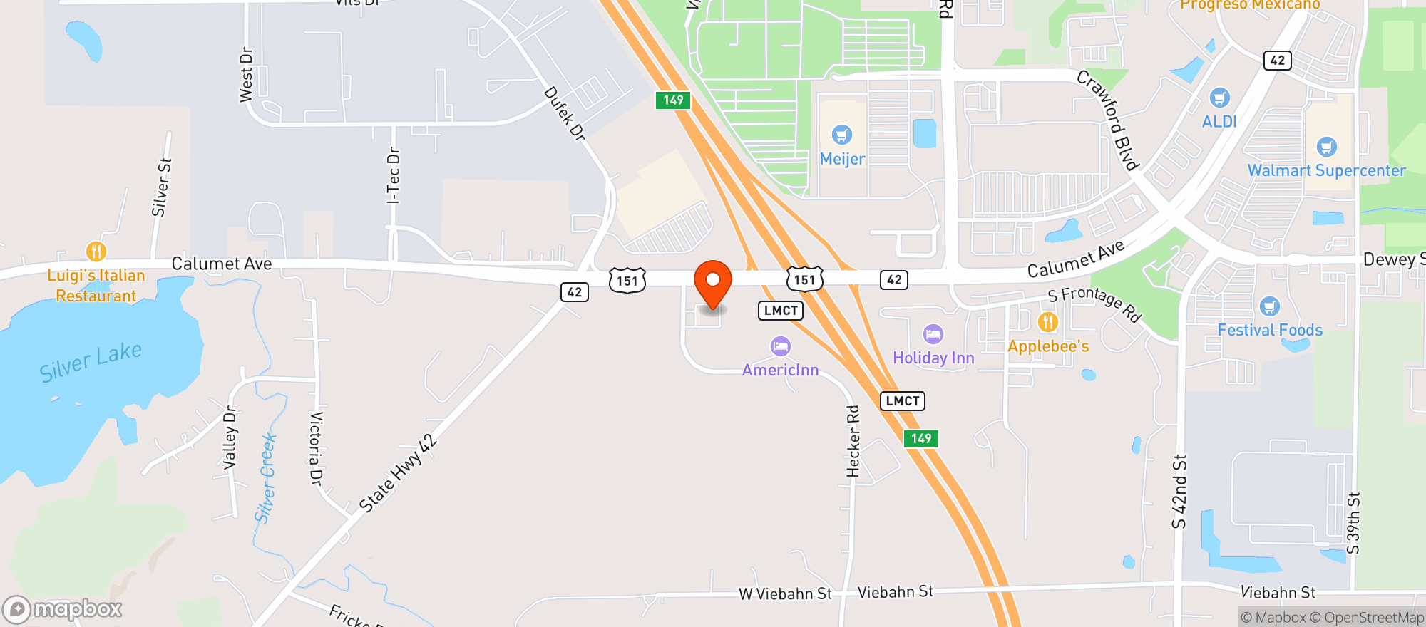 Map showing Dino Stop - 7849