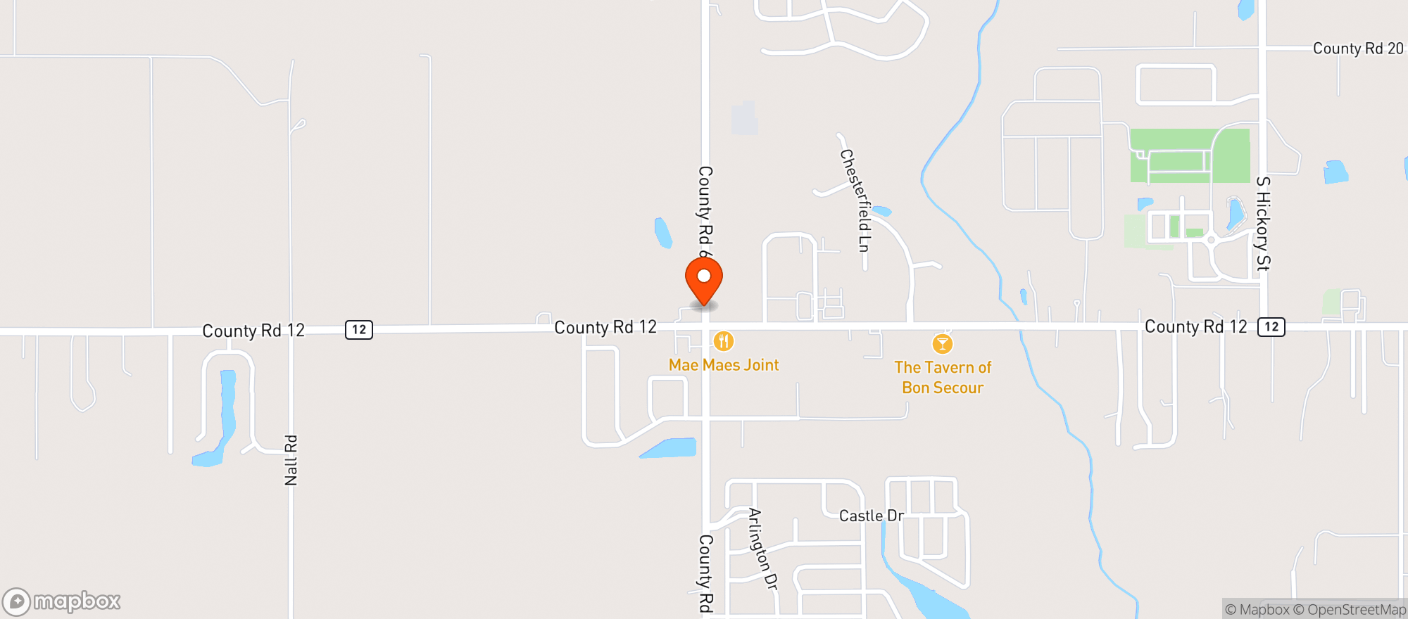 Map showing Town & Country Mart