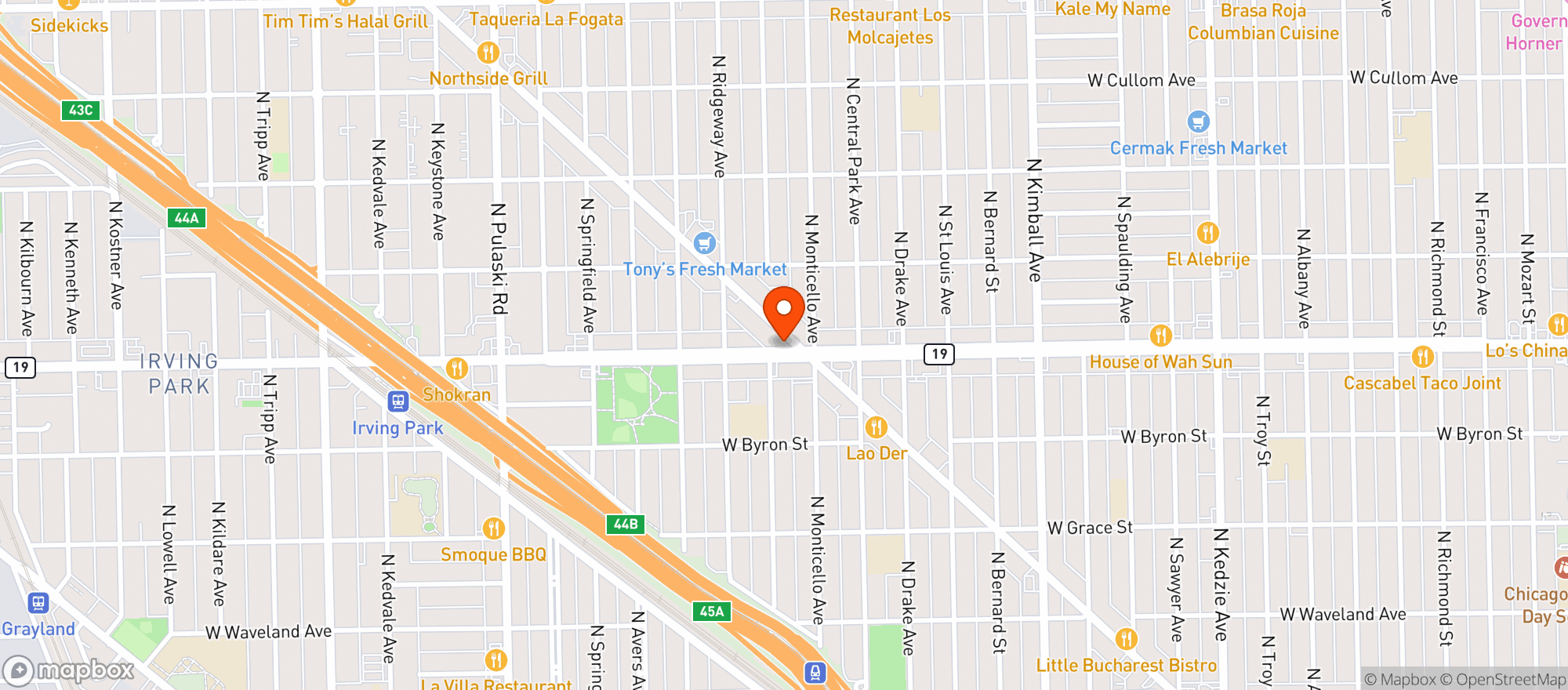 Map showing Golden Leaf Liquors