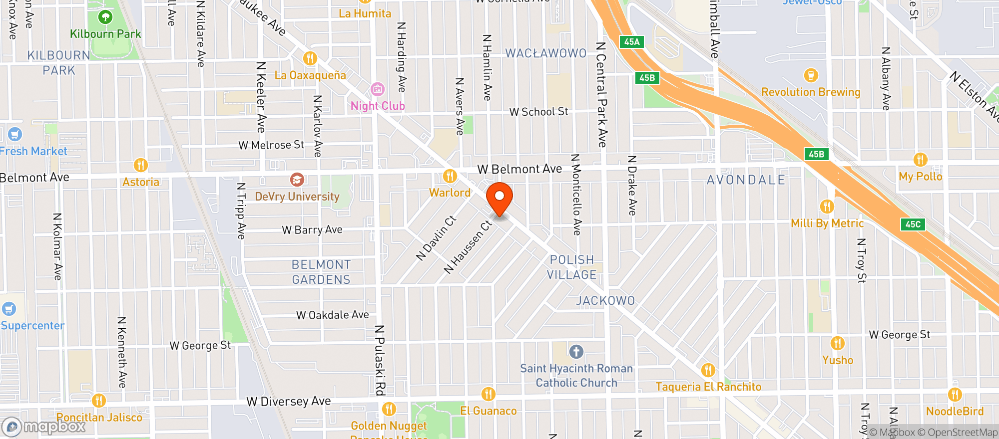 Map showing Avondale Bowl