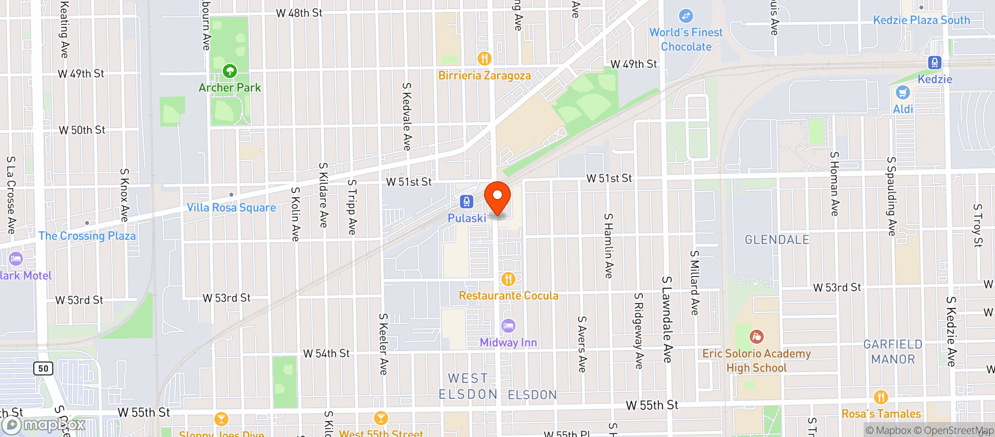 Map showing Gnc