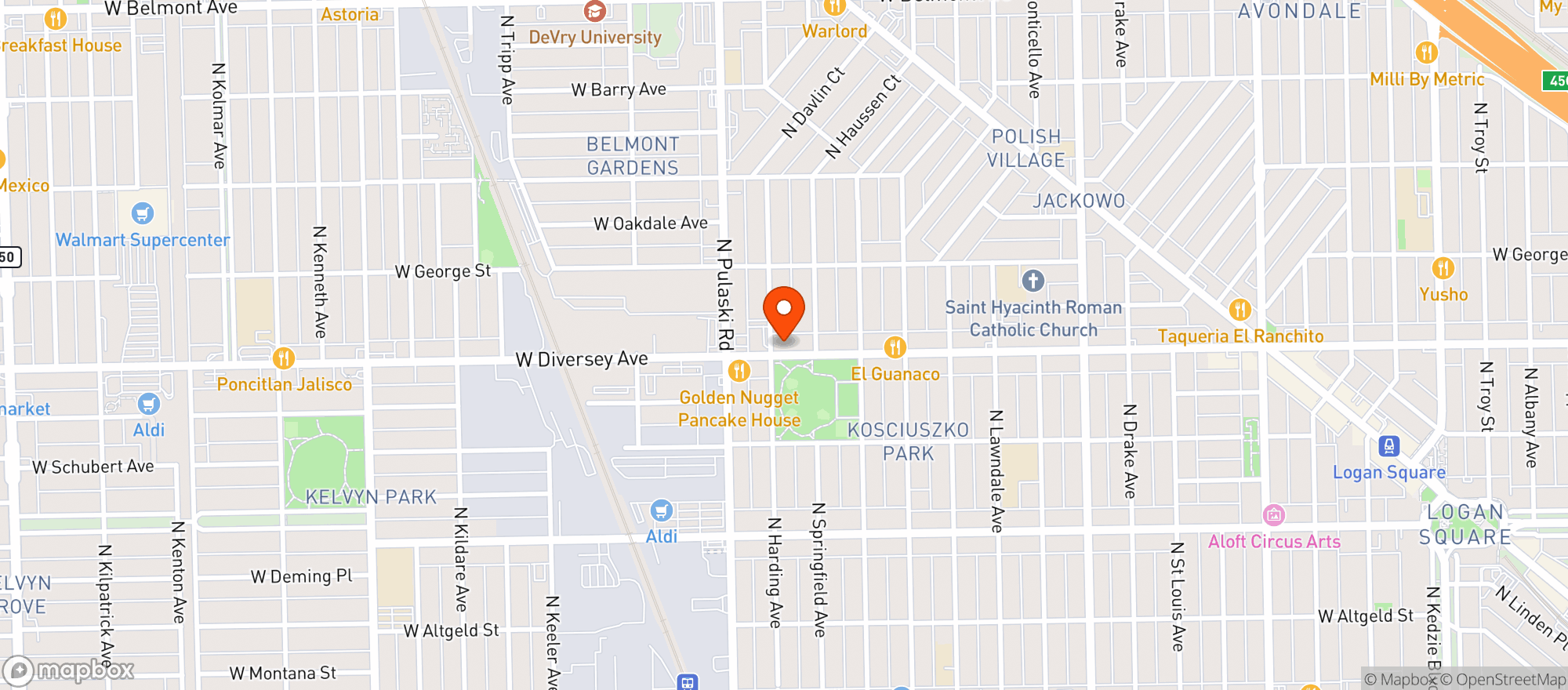 Map showing Parkside Food & Liquor