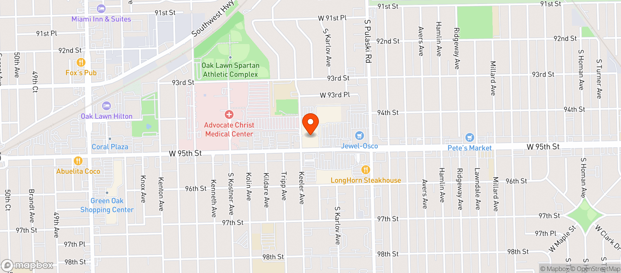 Map showing Target
