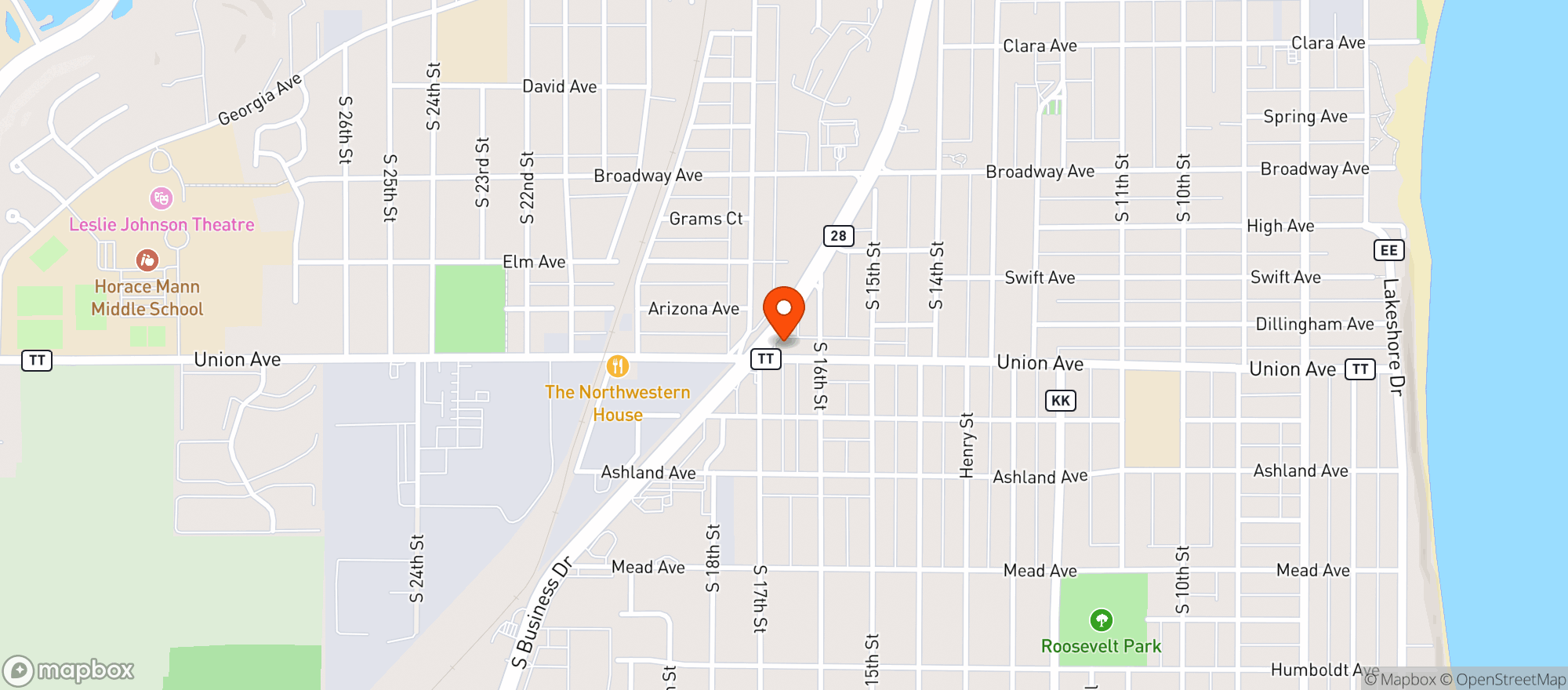 Map showing Jakes Liquor 1