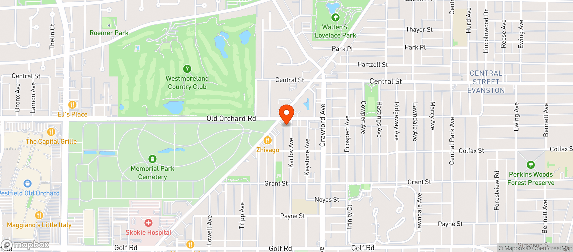 Map showing Schaefer's Fine Wines & Spirits