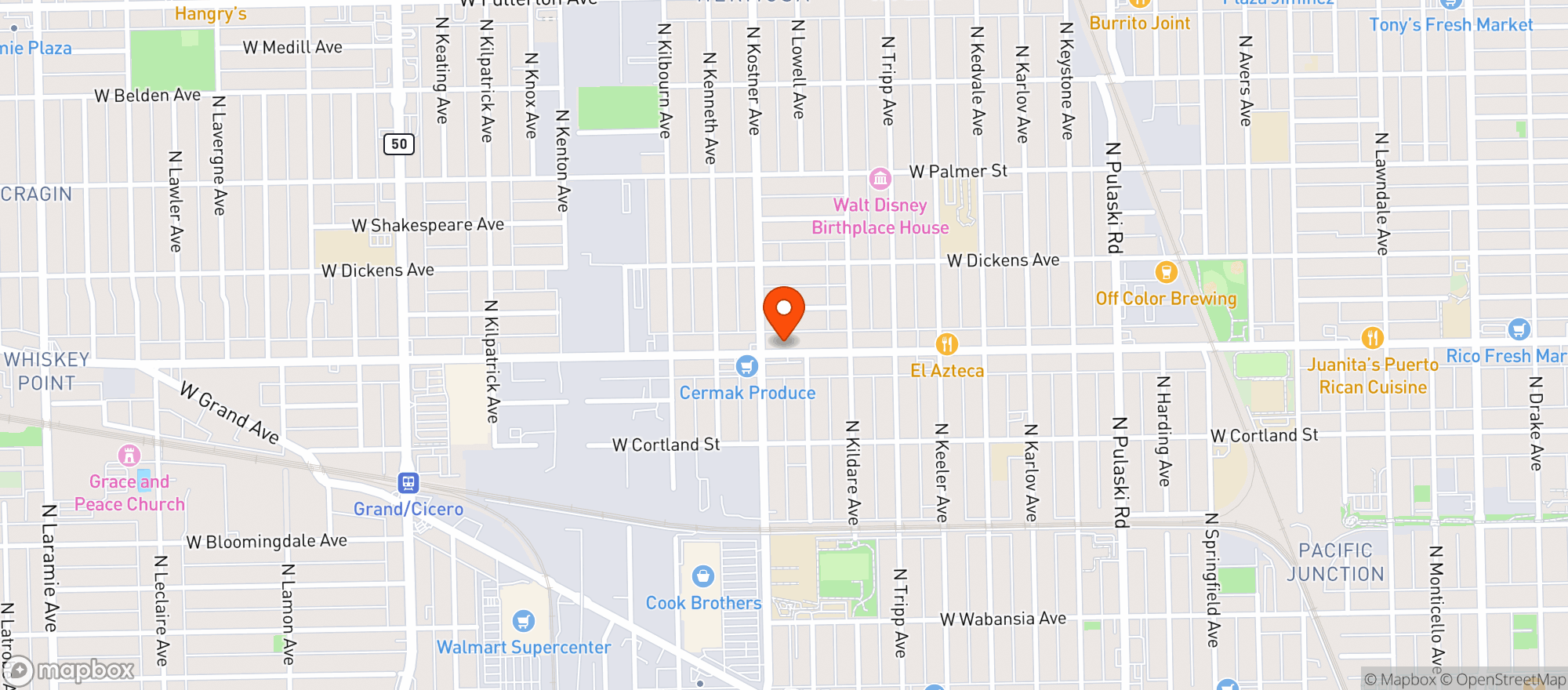Map showing Mkr Food & Liquors