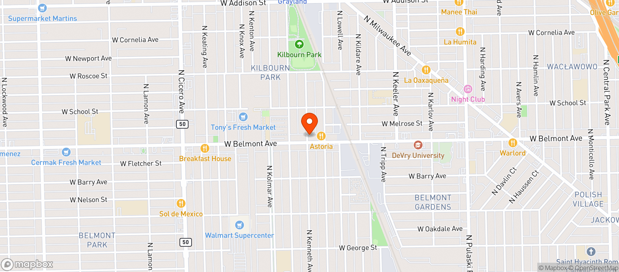 Map showing Super Saving Food