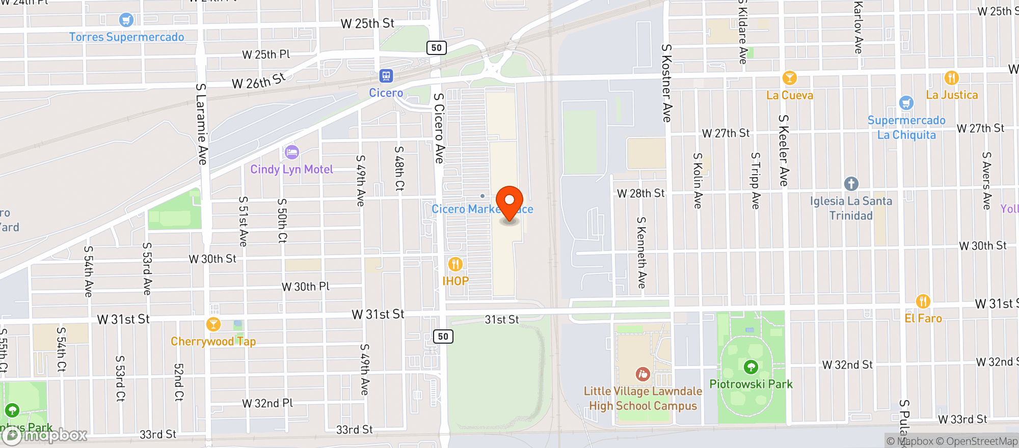 Map showing TARGET - CICERO