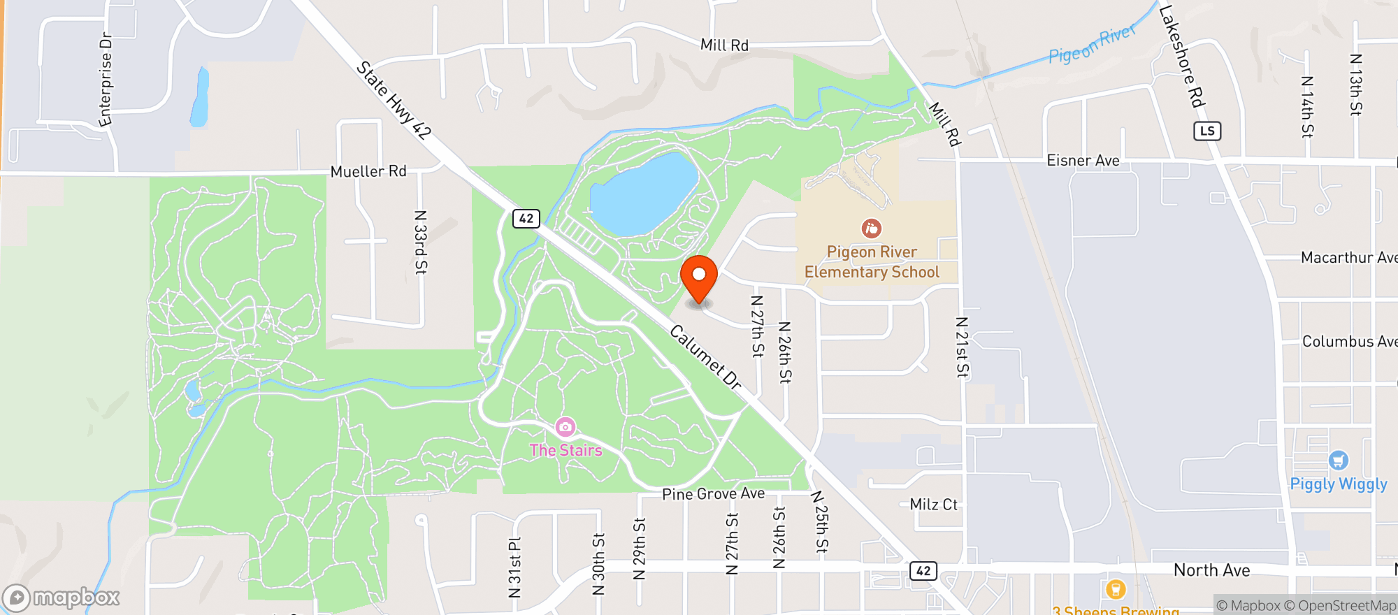 Map showing Green Rx