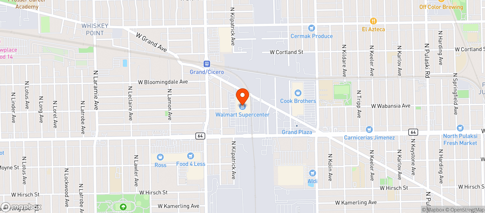 Map showing Walmart Supercenter #5402