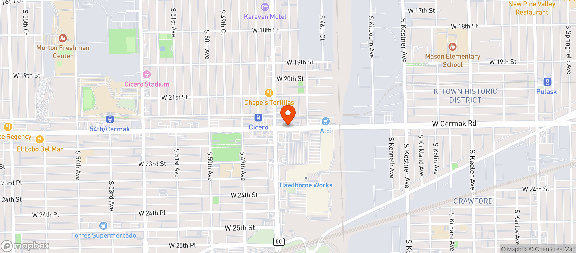 Map showing La Pricessa Liquors