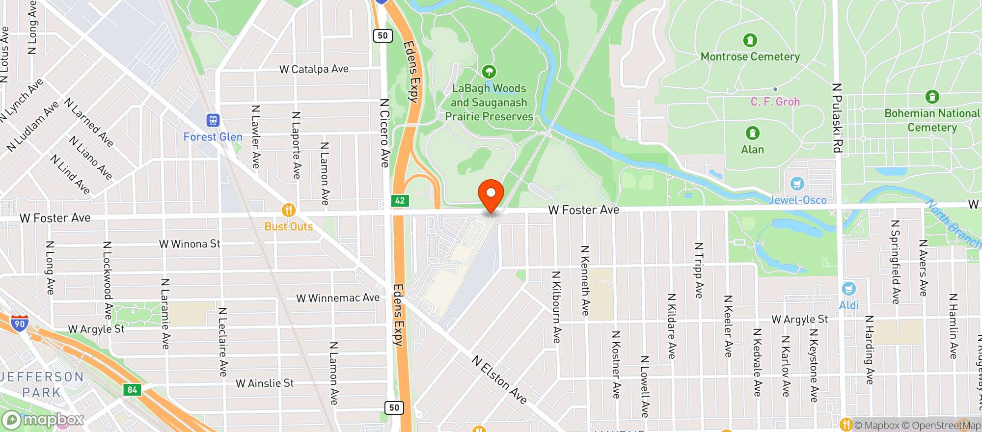 Map showing Target