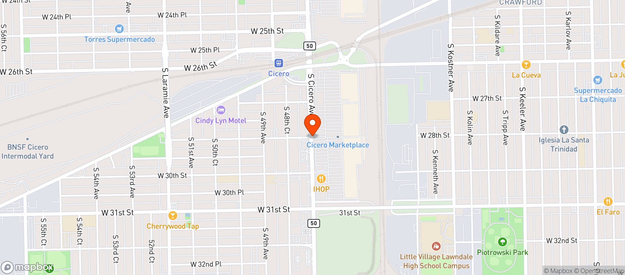 Map showing Target