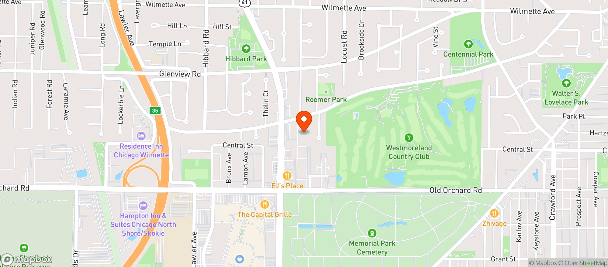 Map showing Mather Place