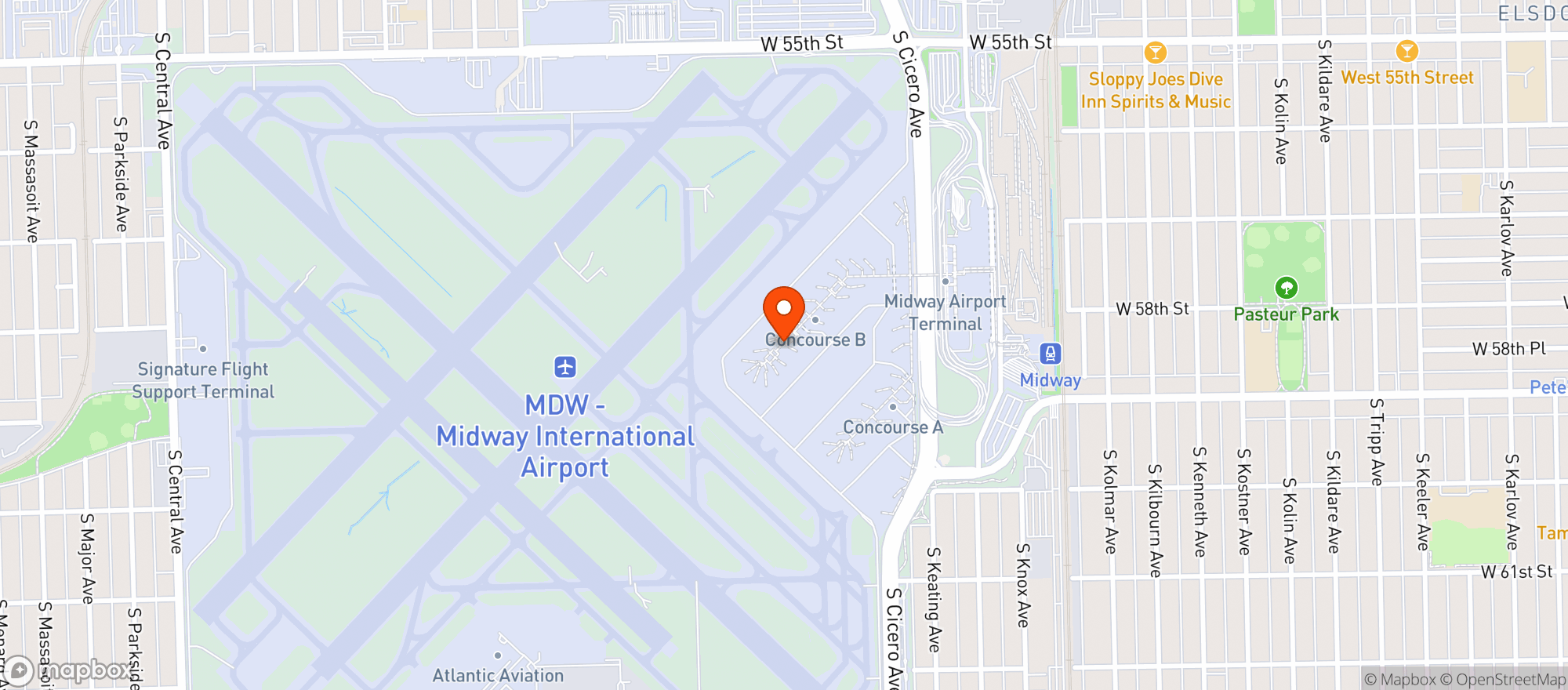 Map showing ARAMI