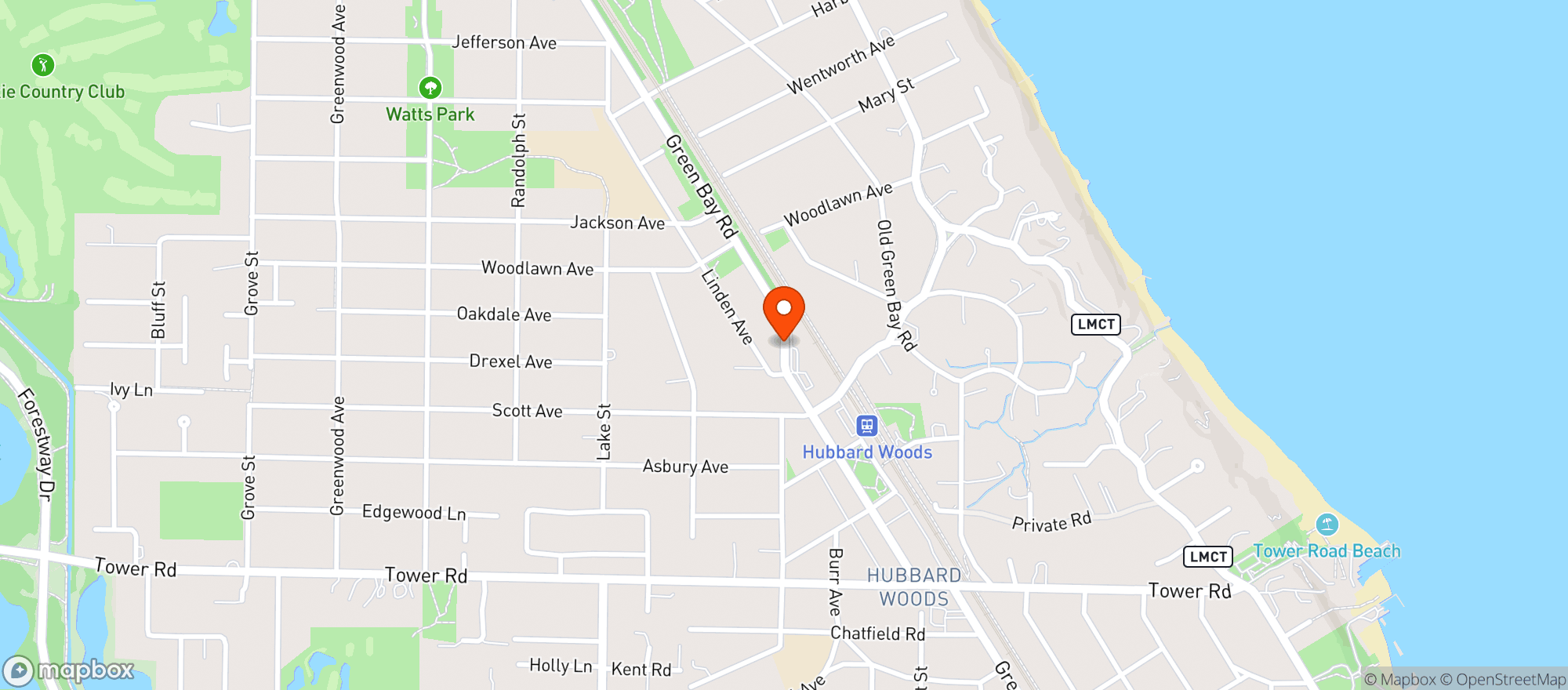 Map showing Binnys Beverage Depot