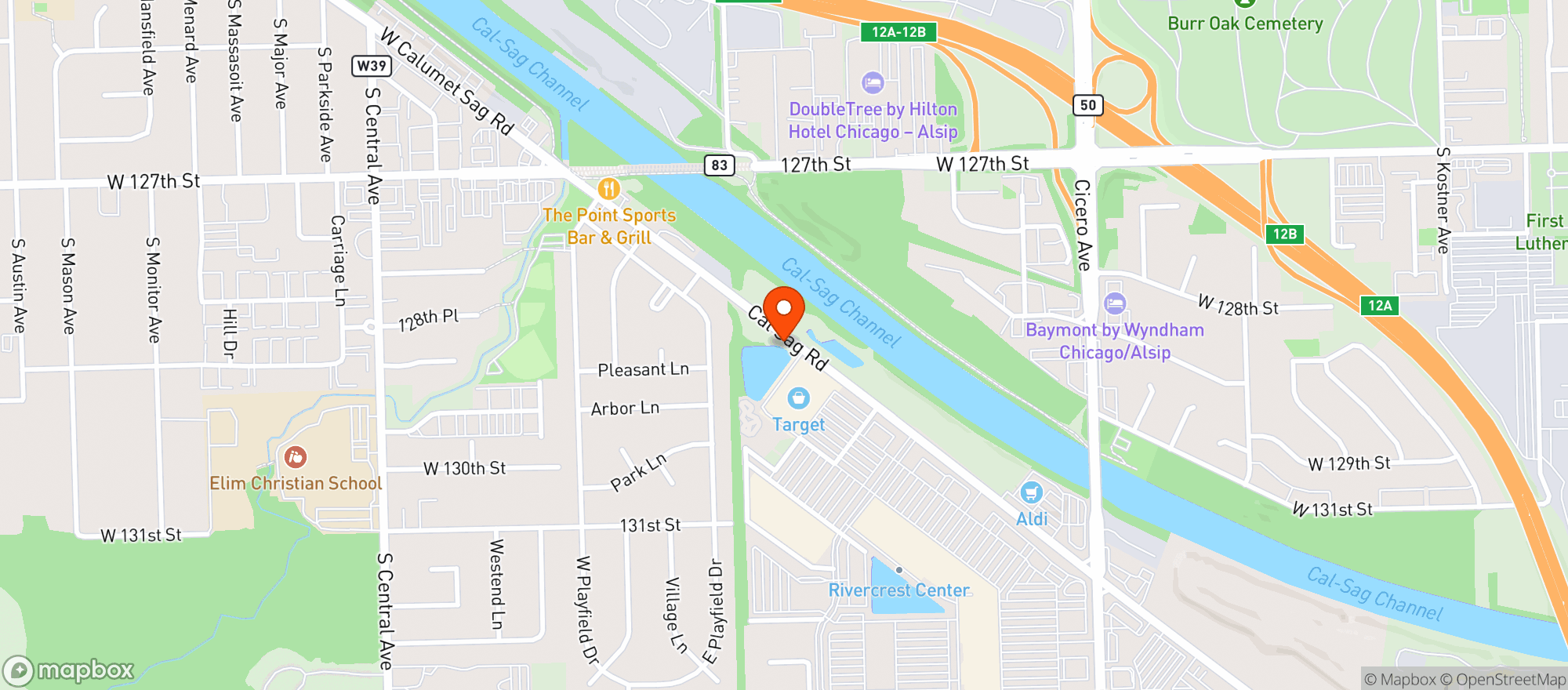 Map showing Target