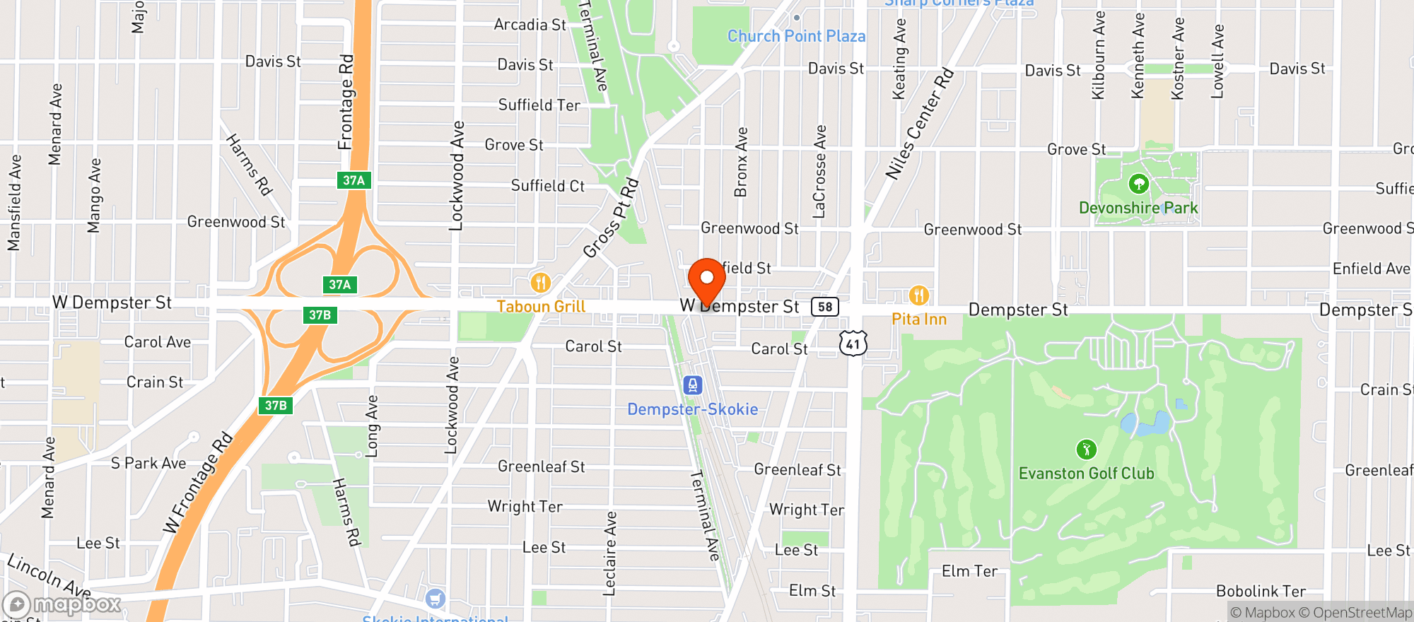 Map showing Target