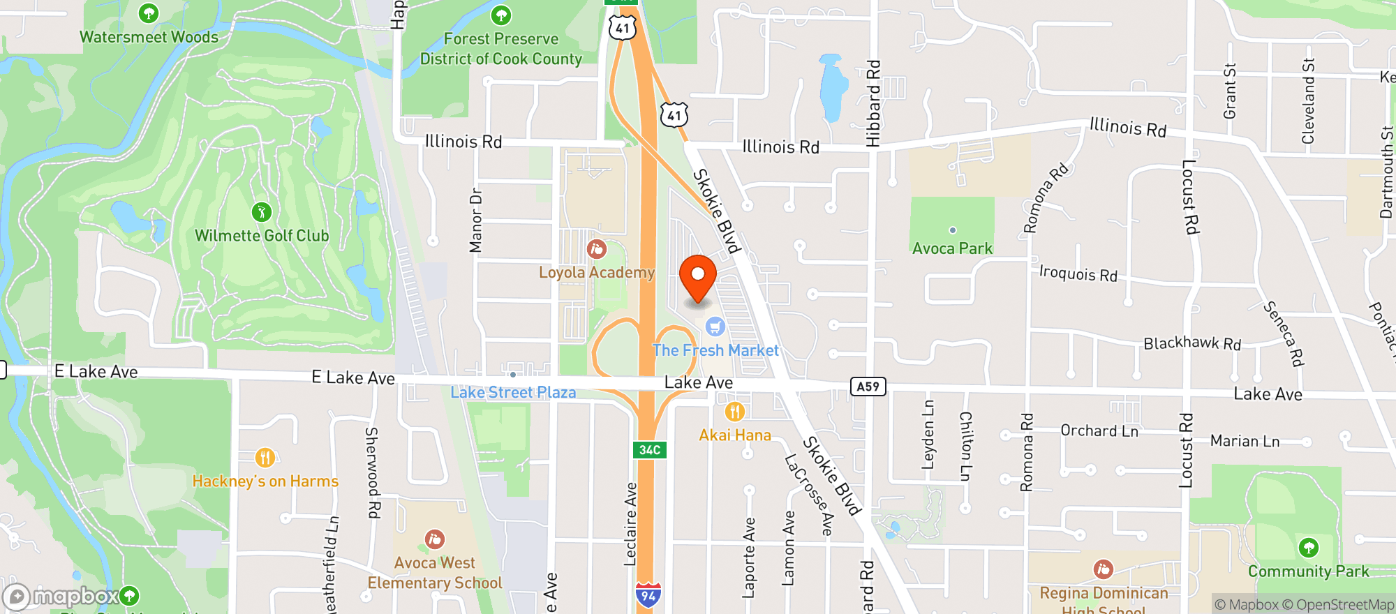 Map showing Walgreens #15211
