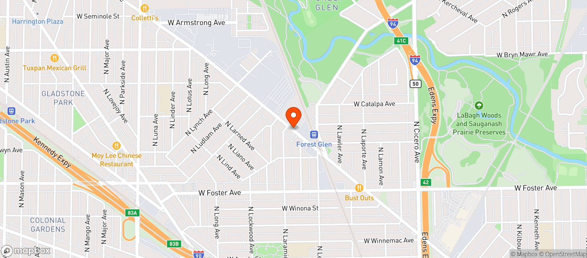 Map showing Marianos Fresh Market