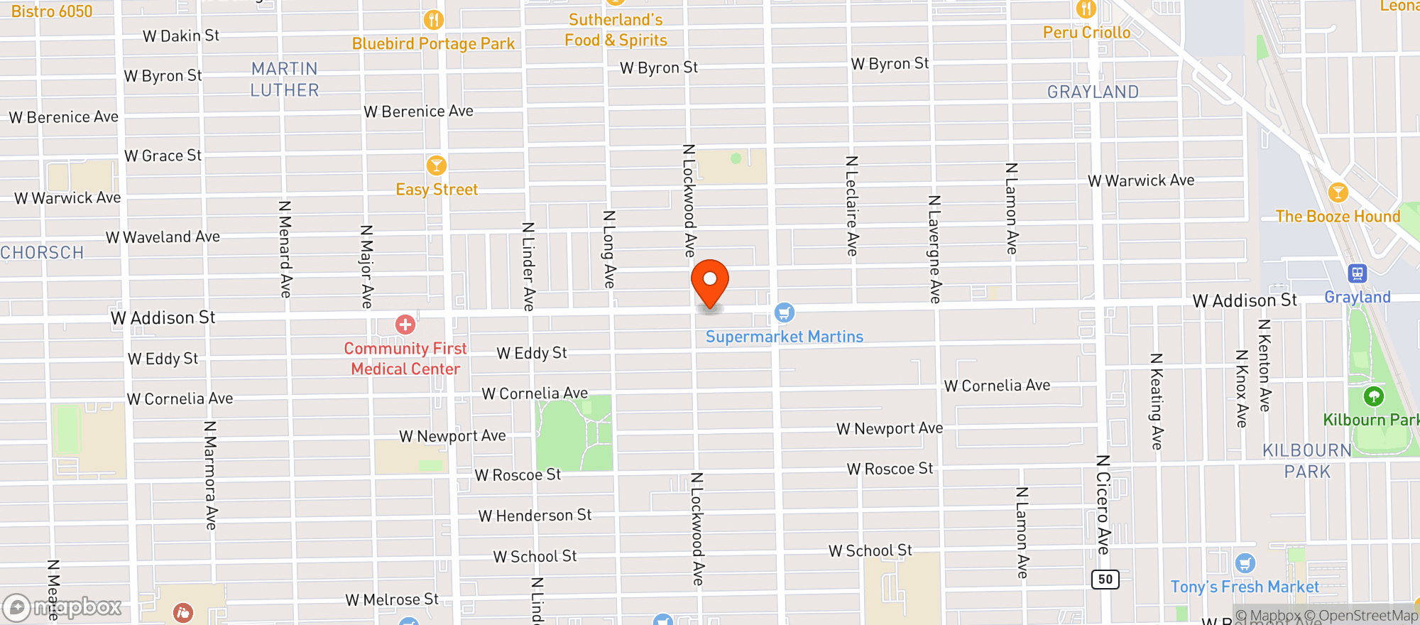 Map showing Ted & Mikes Liquors