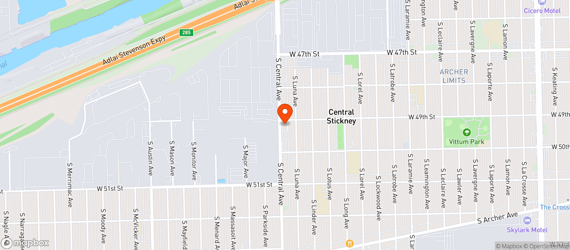 Map showing Gas N Wash