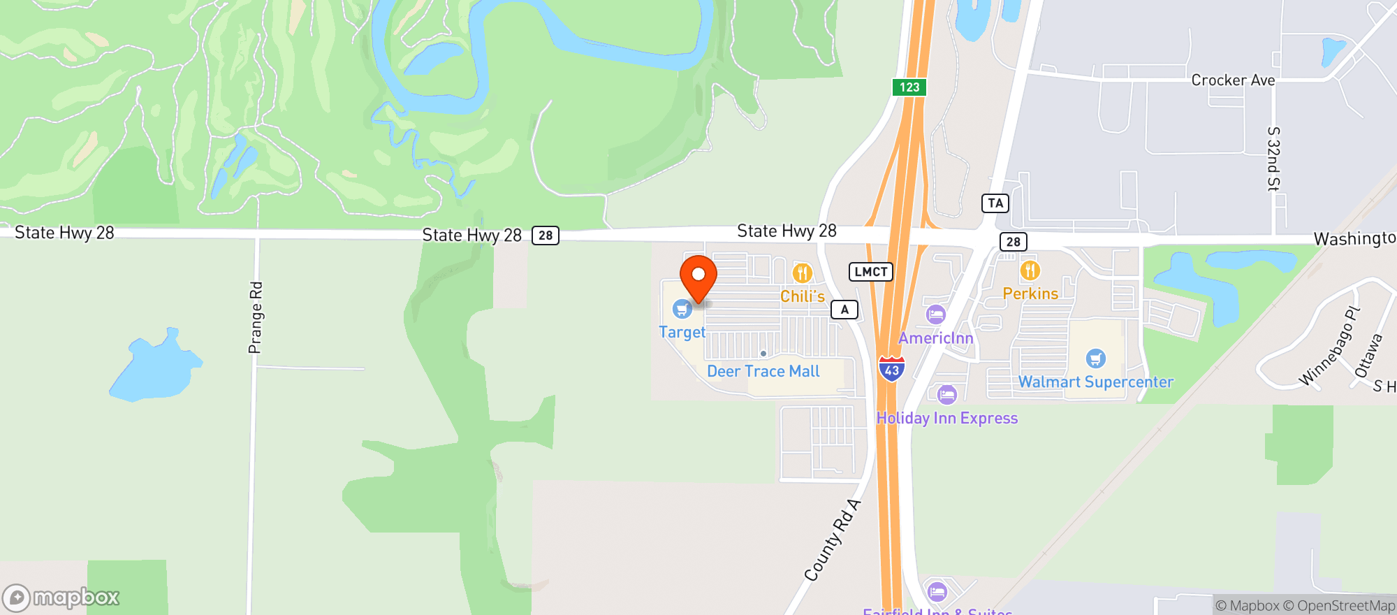 Map showing Target