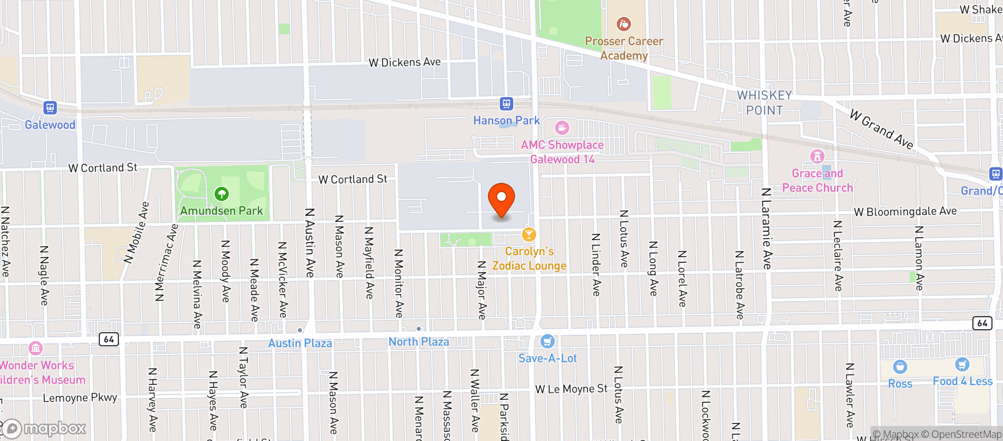 Map showing Get Thirsty