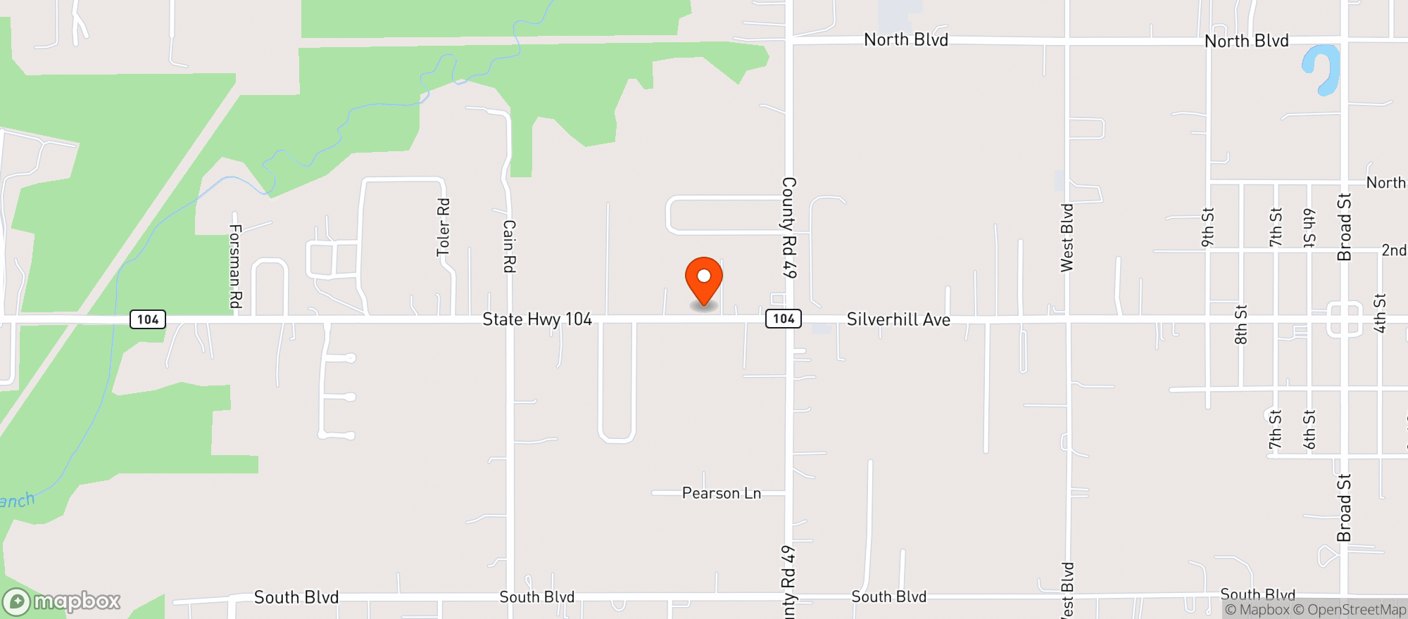 Map showing Alley Cat Alley