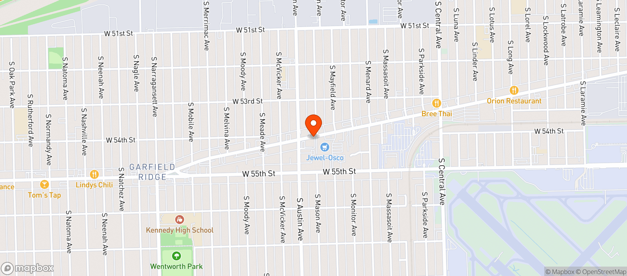 Map showing Jewel Osco