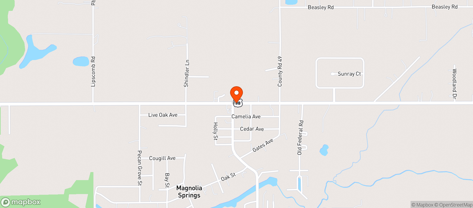 Map showing Cougar Mini Mart