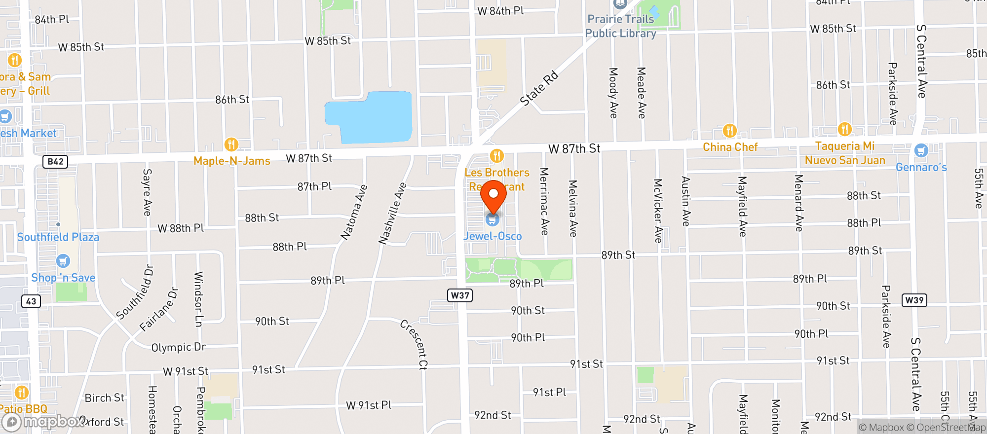 Map showing OSCO DRUG
