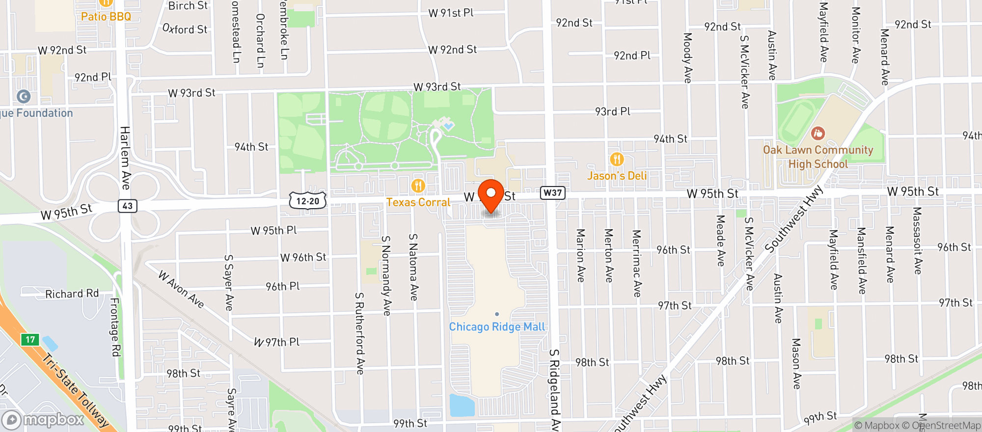 Map showing Gnc