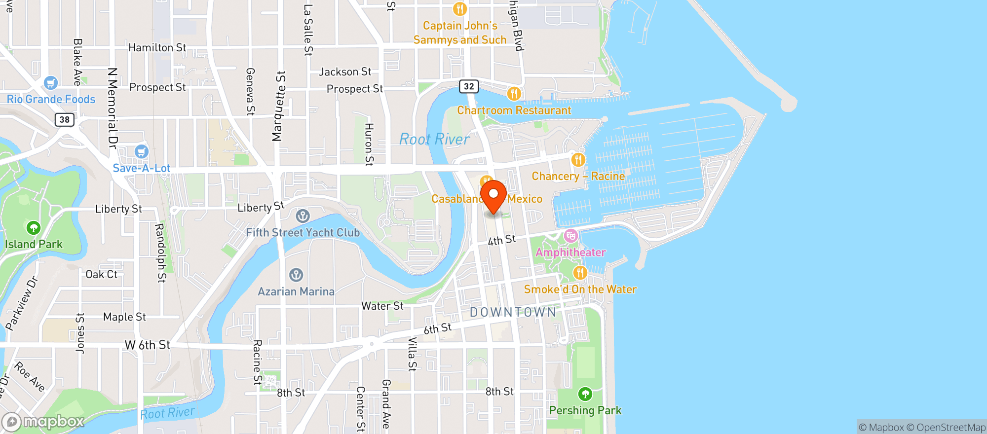 Map showing Brickhouse The