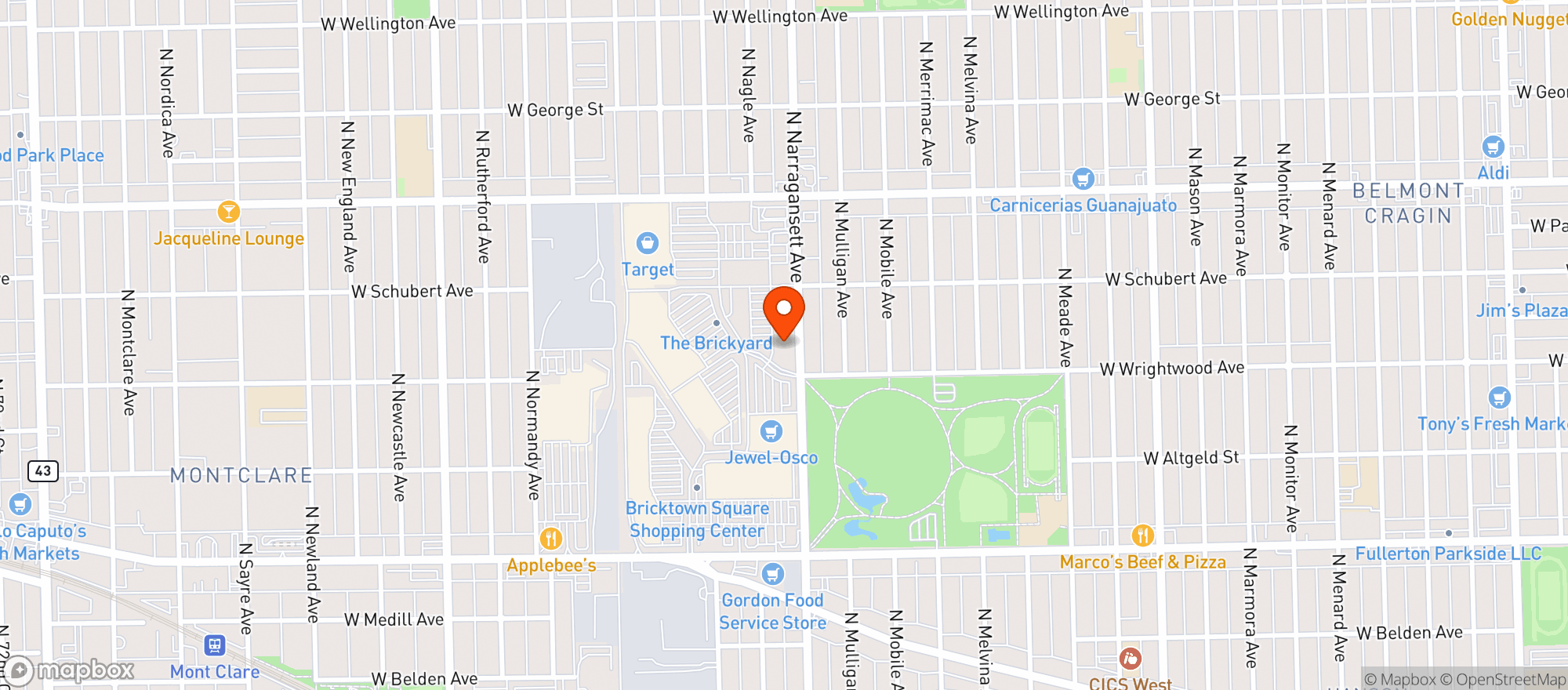 Map showing Gnc