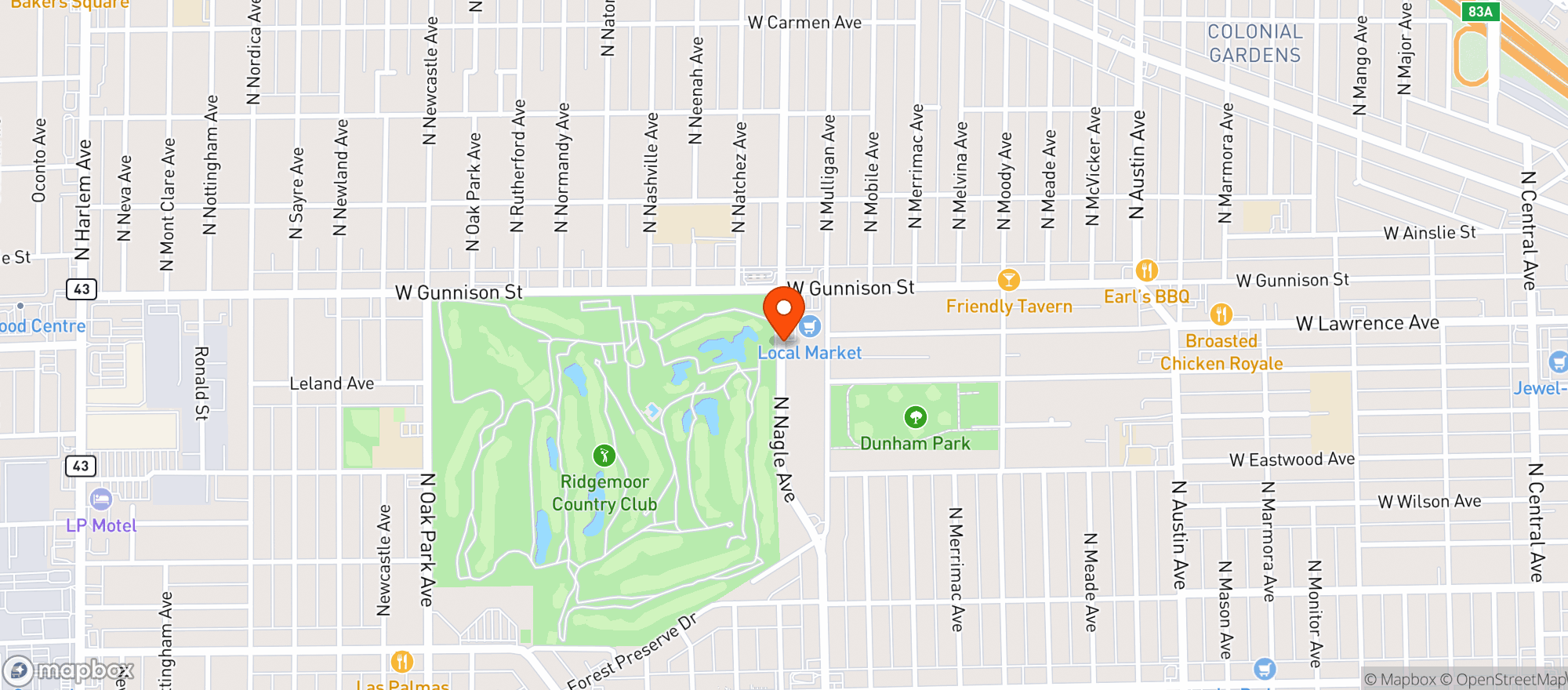 Map showing SHOP N SAVE