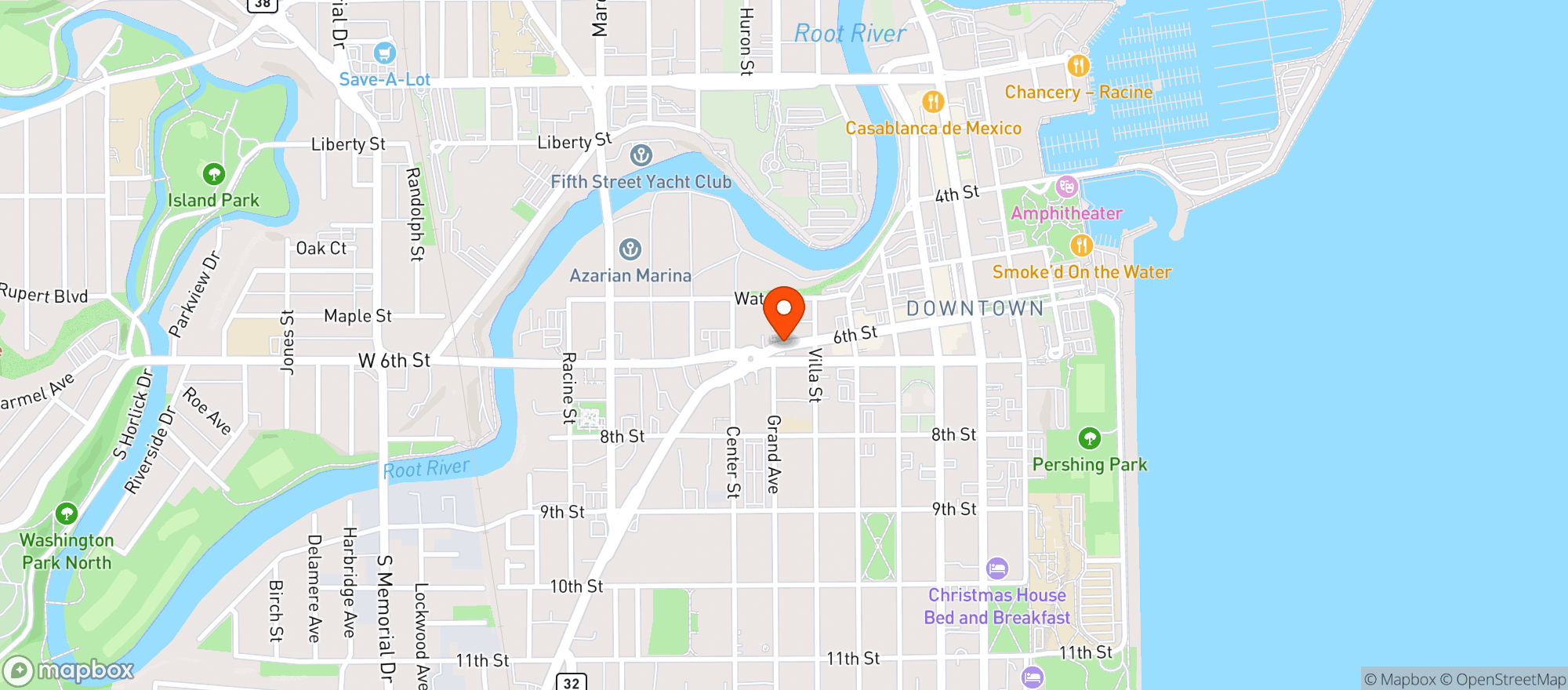 Map showing Pepis Pub & Grill