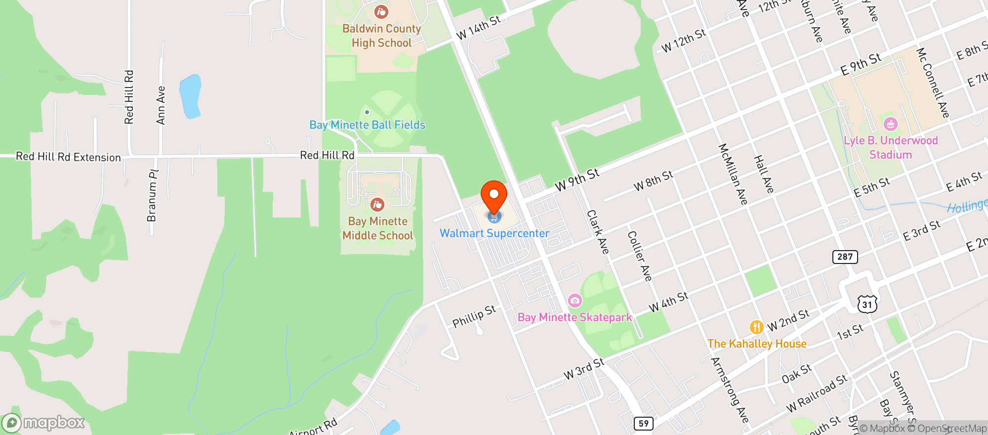 Map showing Walmart Supercenter #2739